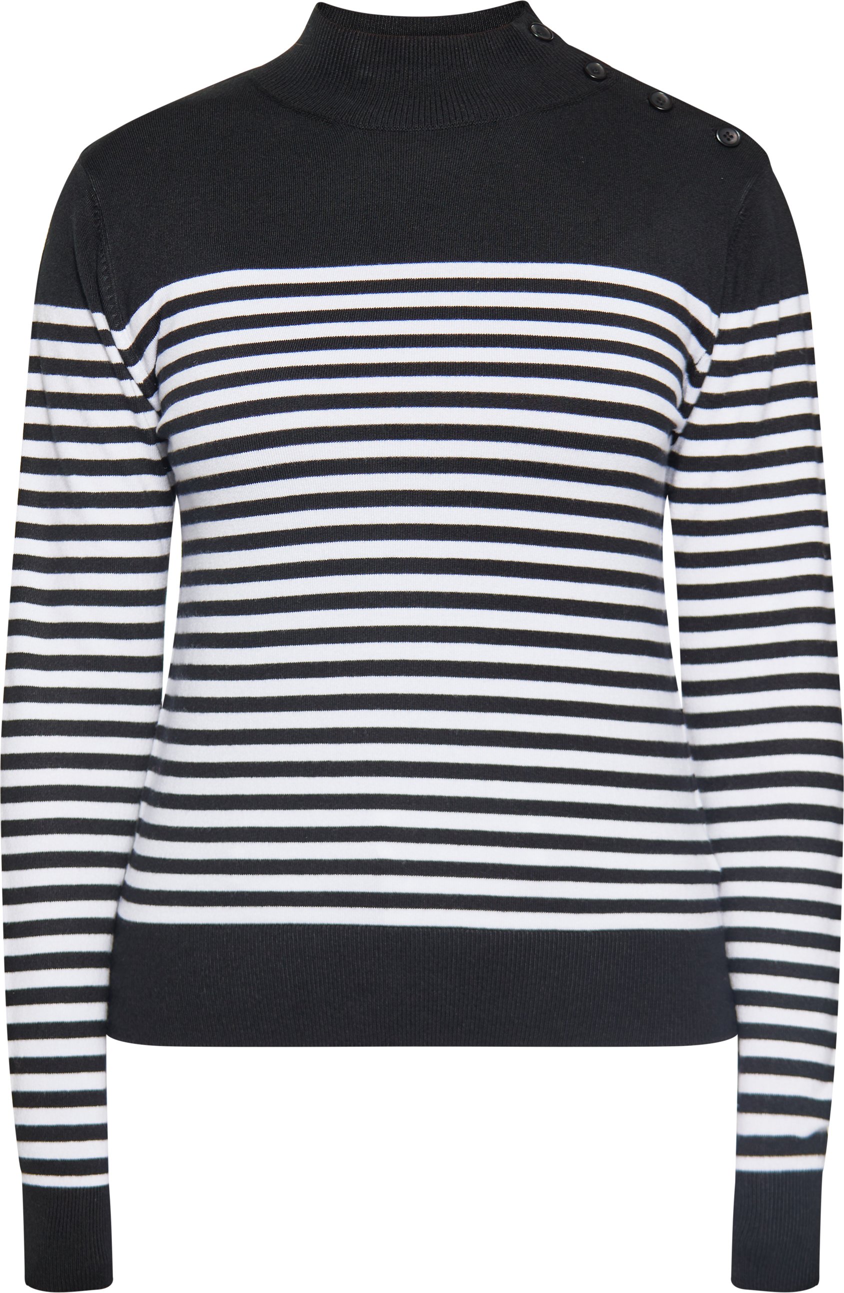Thumbnail - Dreimaster Pullover Frauen schwarz weiss