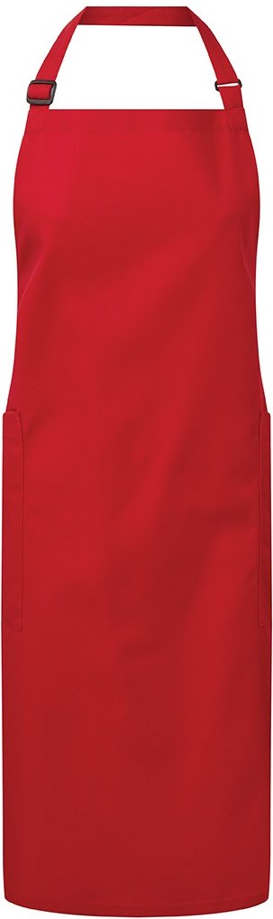 Premier Bio Fairtrade-zertifizierte Vollschürze aus Recyclingmaterial (rot)