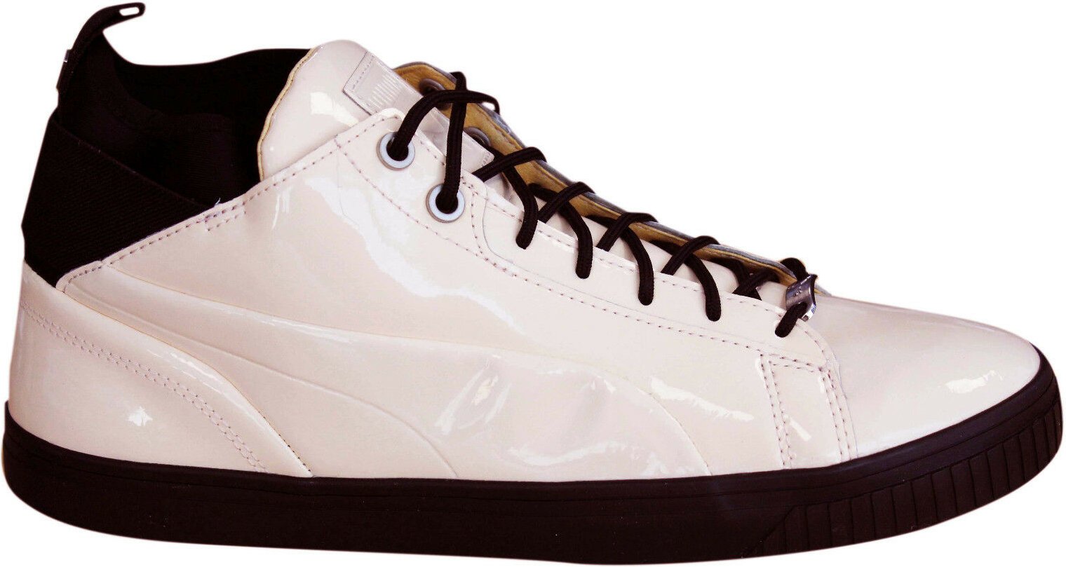 Puma Play Nude Herren Trainer Schnüren in Mid Shoes Patent Leder 361469 03 B66D