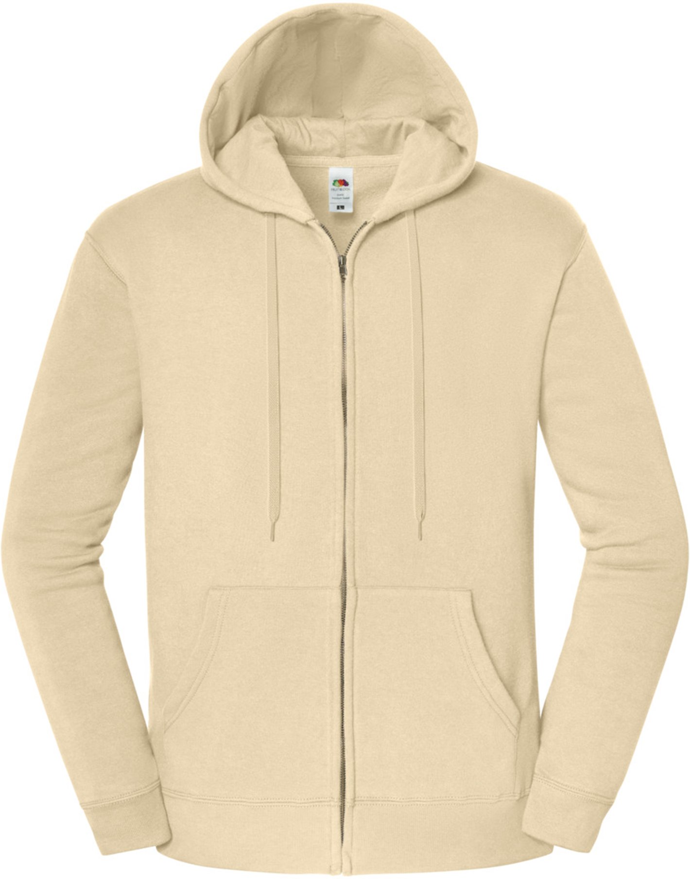 Fruit of the Loom - "Iconic Premium" Hoodie mit durchgehendem Reißverschluss für Herren (Wüstensand)