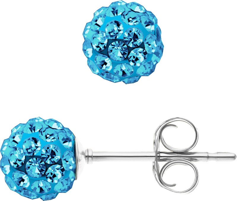 DIADEMA - Ohrringe Kristall Blau - Kollektion Kristall Perle