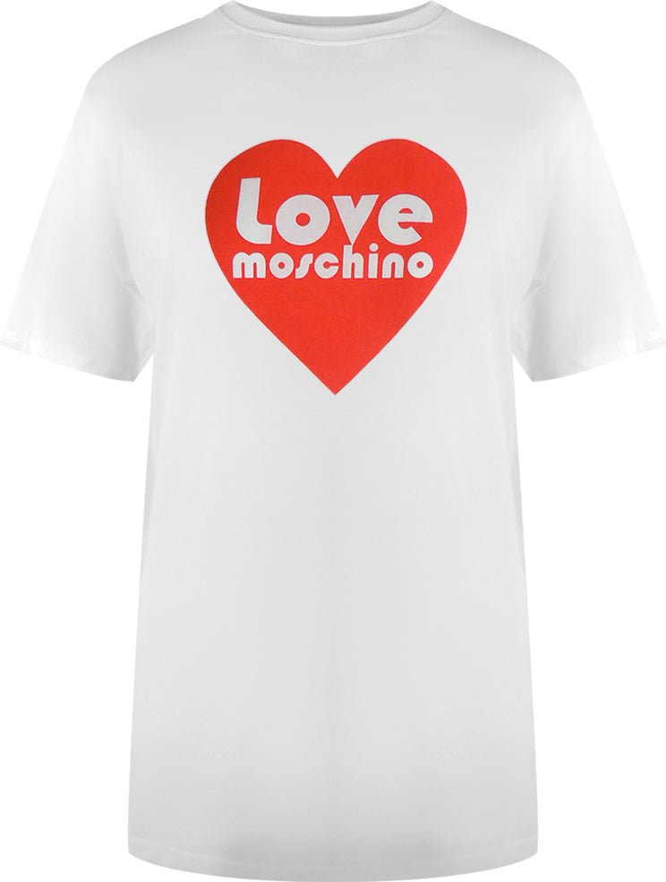 Moschino Herz-logo Weißes T-shirt