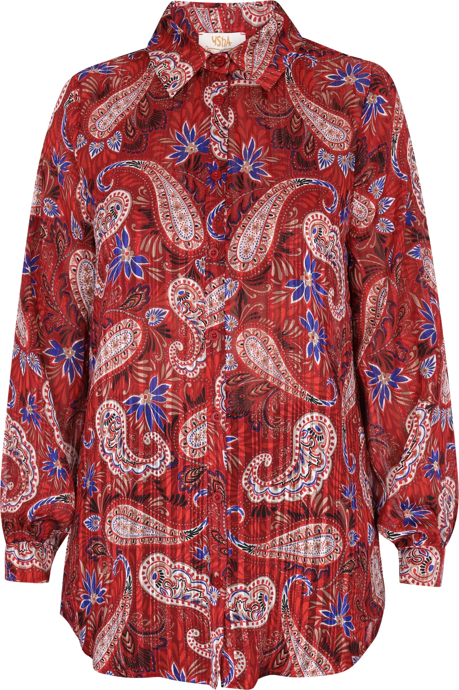 usha Bluse Damen Rot Mehrfarbig