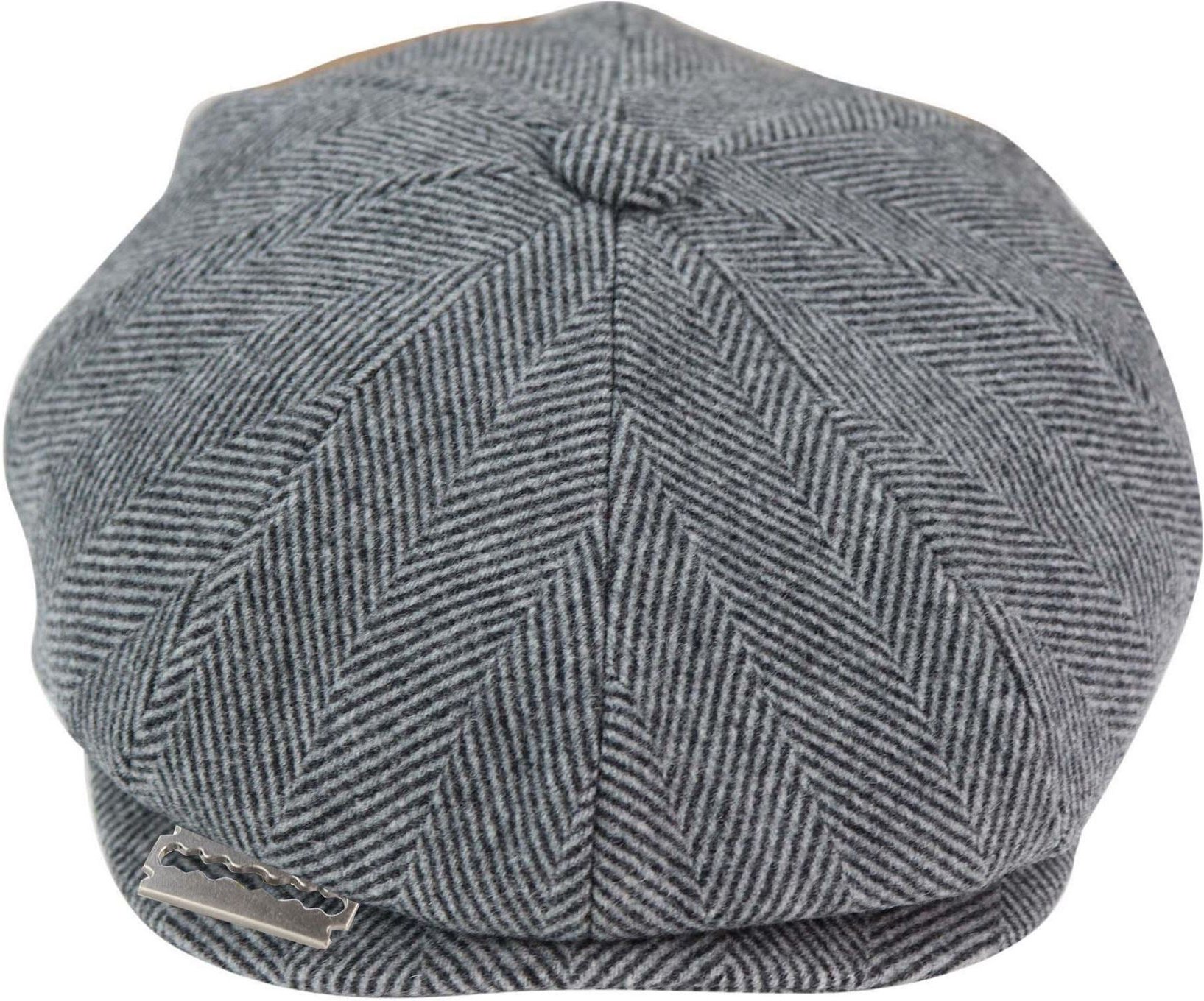 Herren Peaky Blinders Tweedhut mit Rasierklinge