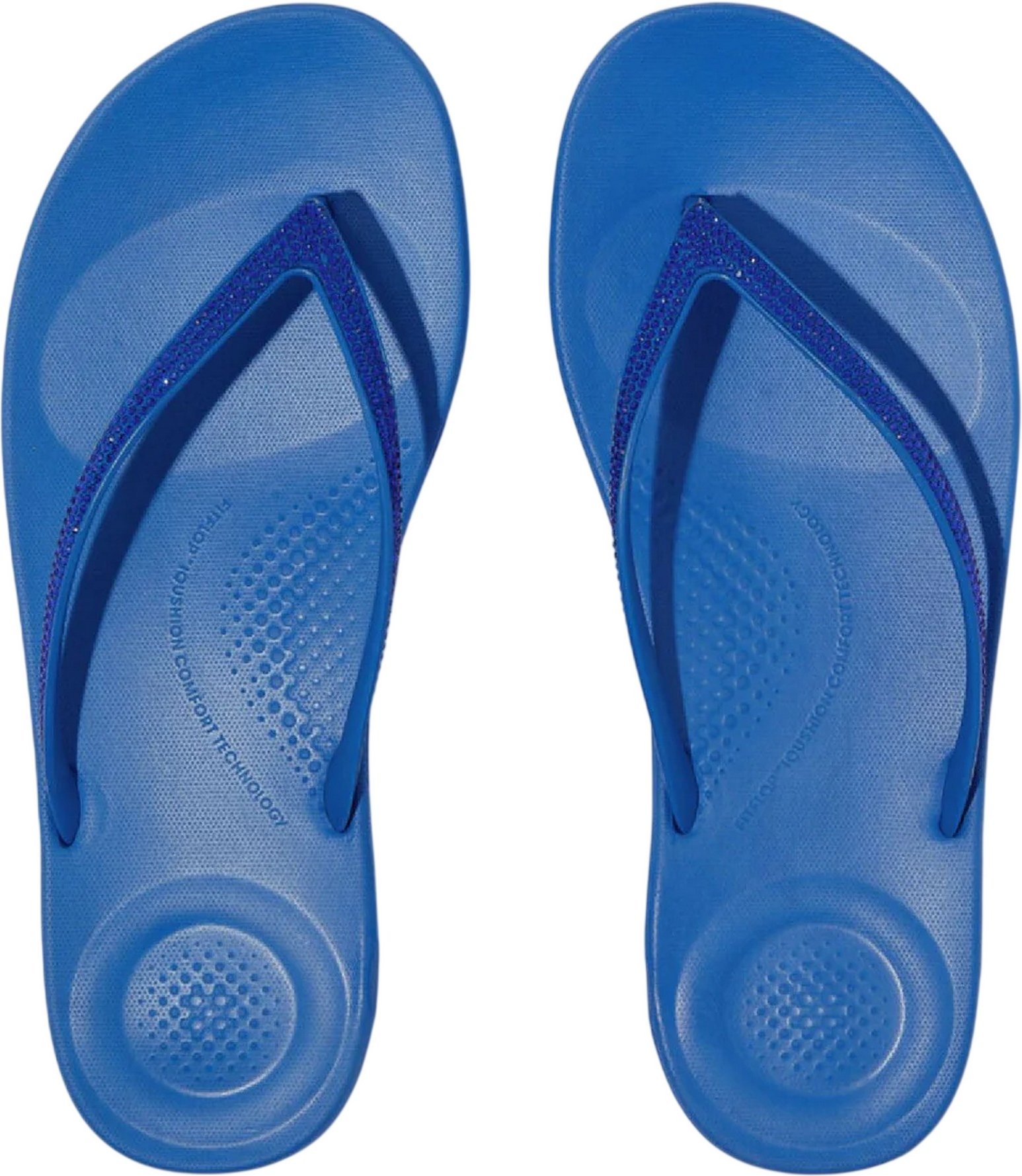 Fit Flop - Glitzer Flipflops für Damen, iQushion (graublau)