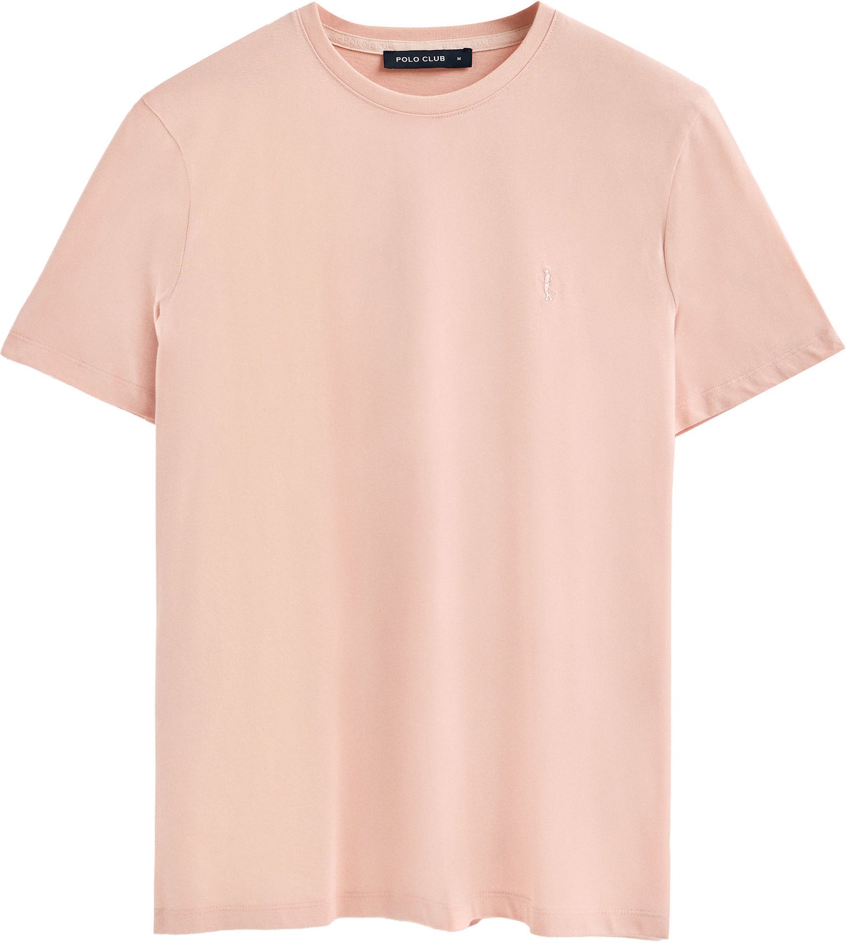 Basic-T-Shirt blush pink mit Rundhalsausschnitt und gesticktem Rigby Best-Logo