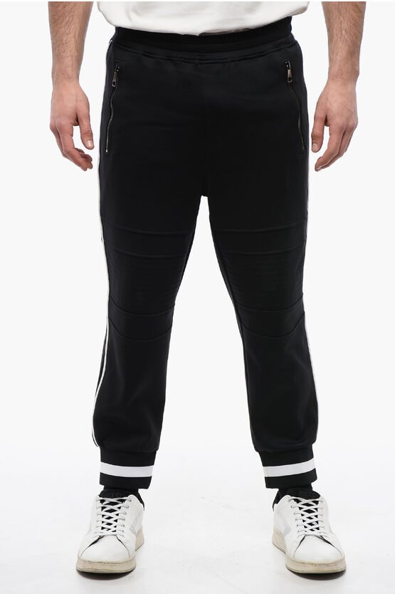 Low Rise MODERNIST Jogginghose mit Biker-Detail in Schwarz