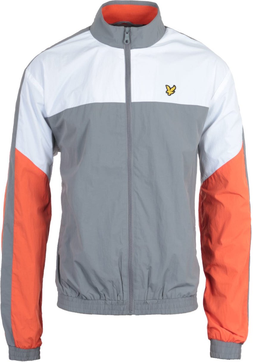 Lyle & Scott Mid Grey Marl Multi Panel Zip durch Track Jacke