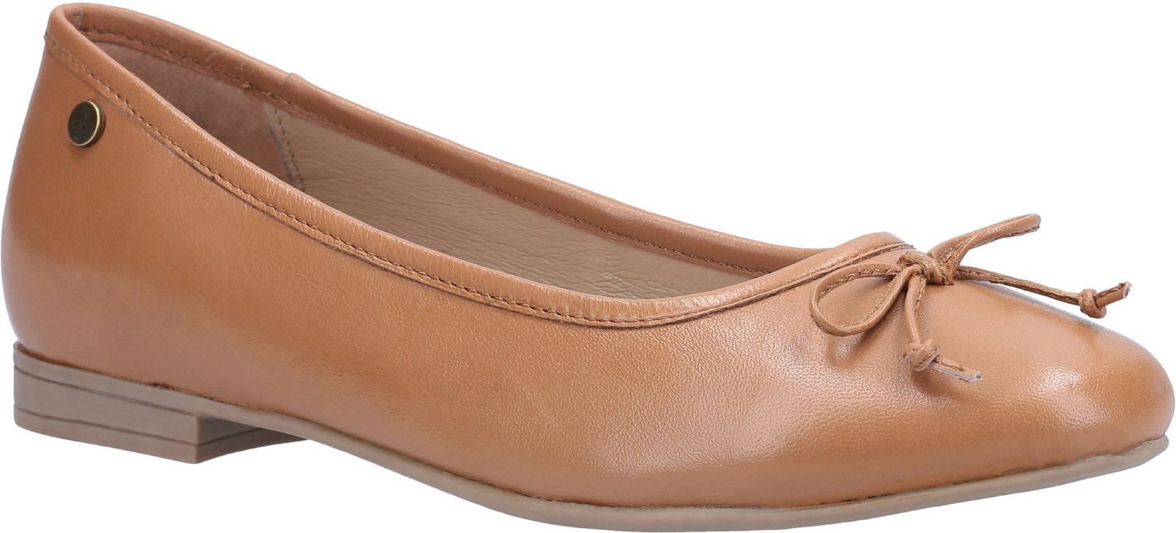 Thumbnail - Hush Puppies Womens/Ladies Naomi Slip On Leder Ballett Pumpe (Tan)