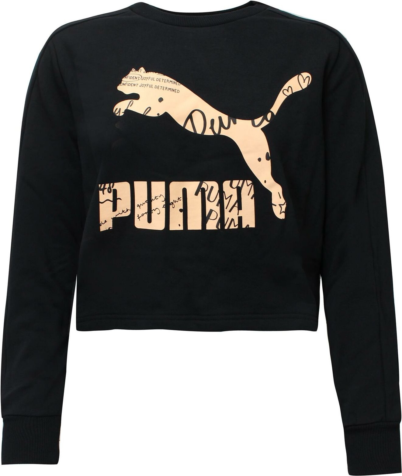 Puma Classics Logo Crew Sweatshirt Graphic Logo Black 595906 71