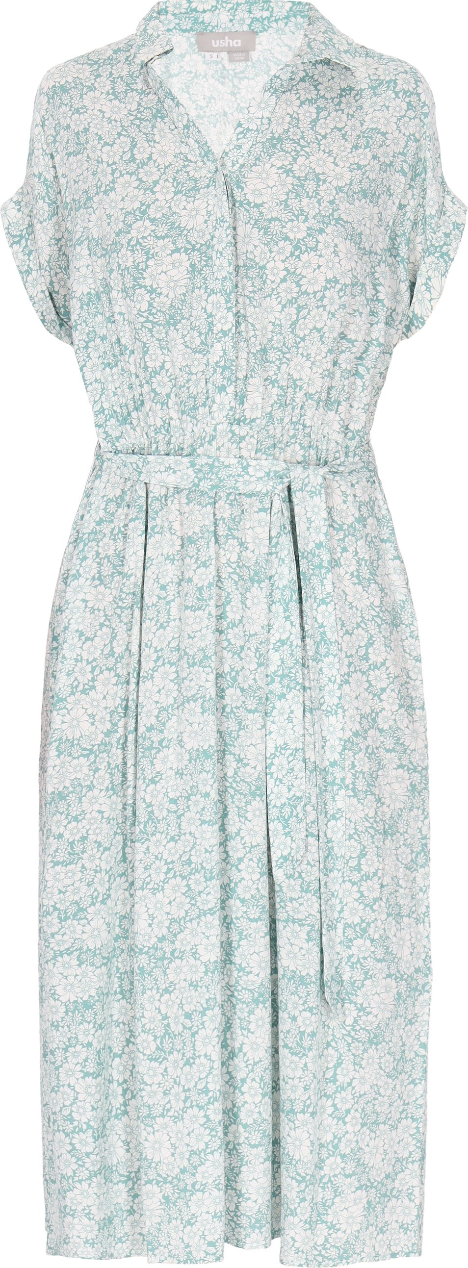 Thumbnail - FELIPA Kleid Frauen türkis weiß