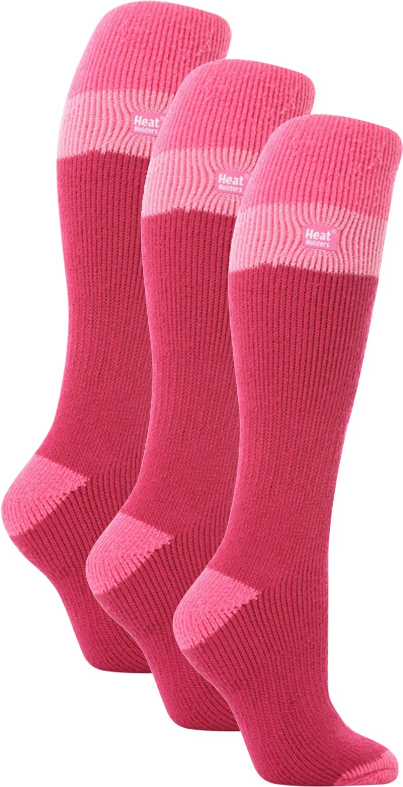 Heat Holders - 3er-Pack Ladies Thermal Knee High Ski Socks | WoMens Thick Winter 2.3 TOG Long Skiing Socks - Raspberry /...