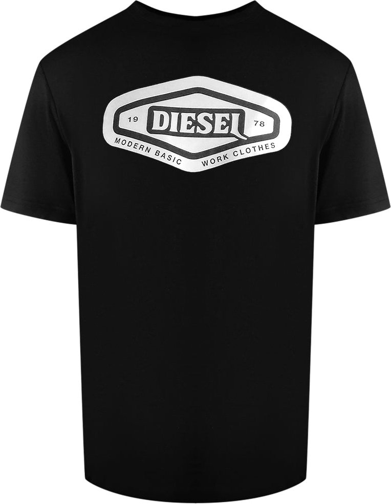 Diesel Modern Basic Logo Schwarzes T-shirt