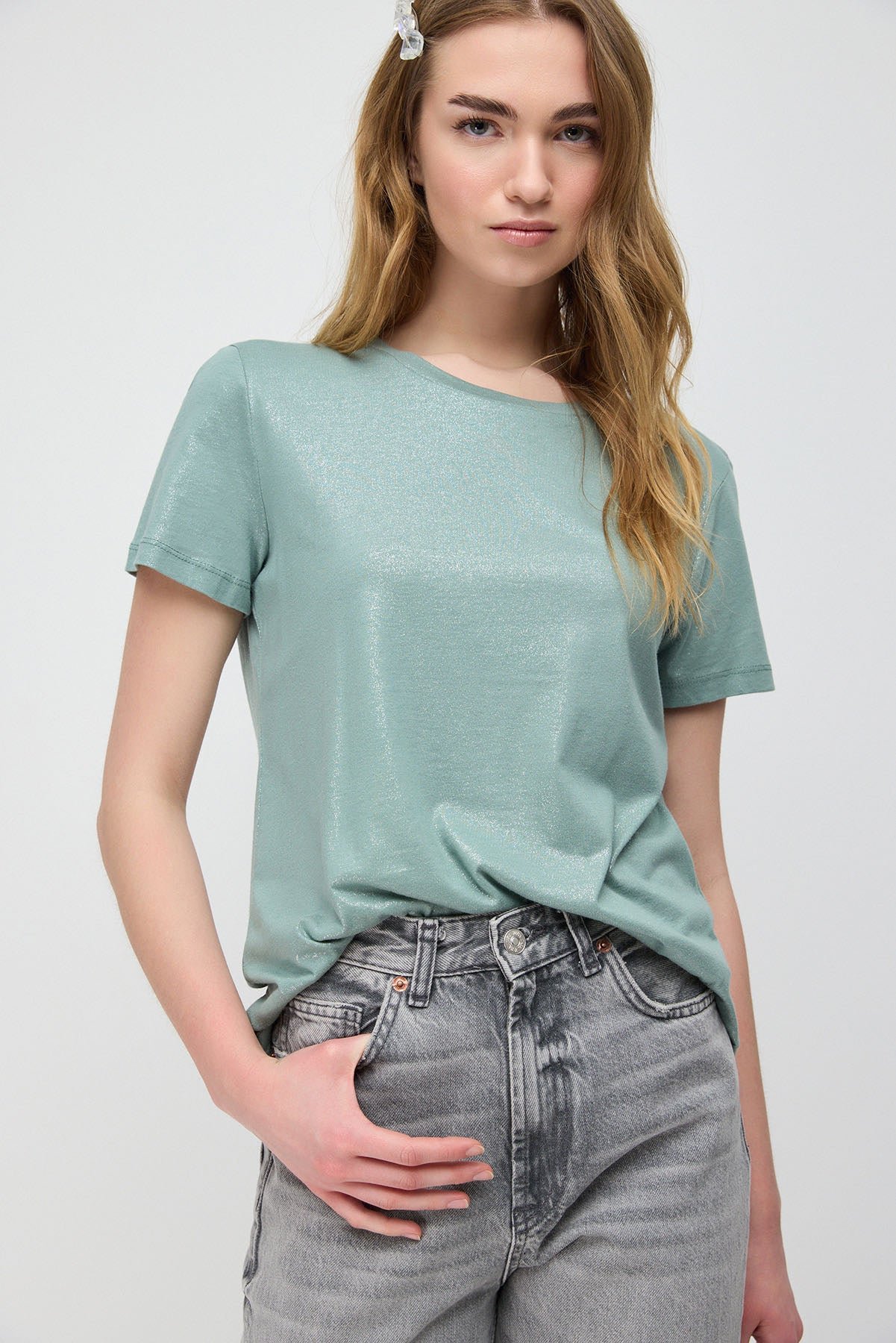 Schimmer Fahrrad Hals Basic in Leuchtendem Stoff