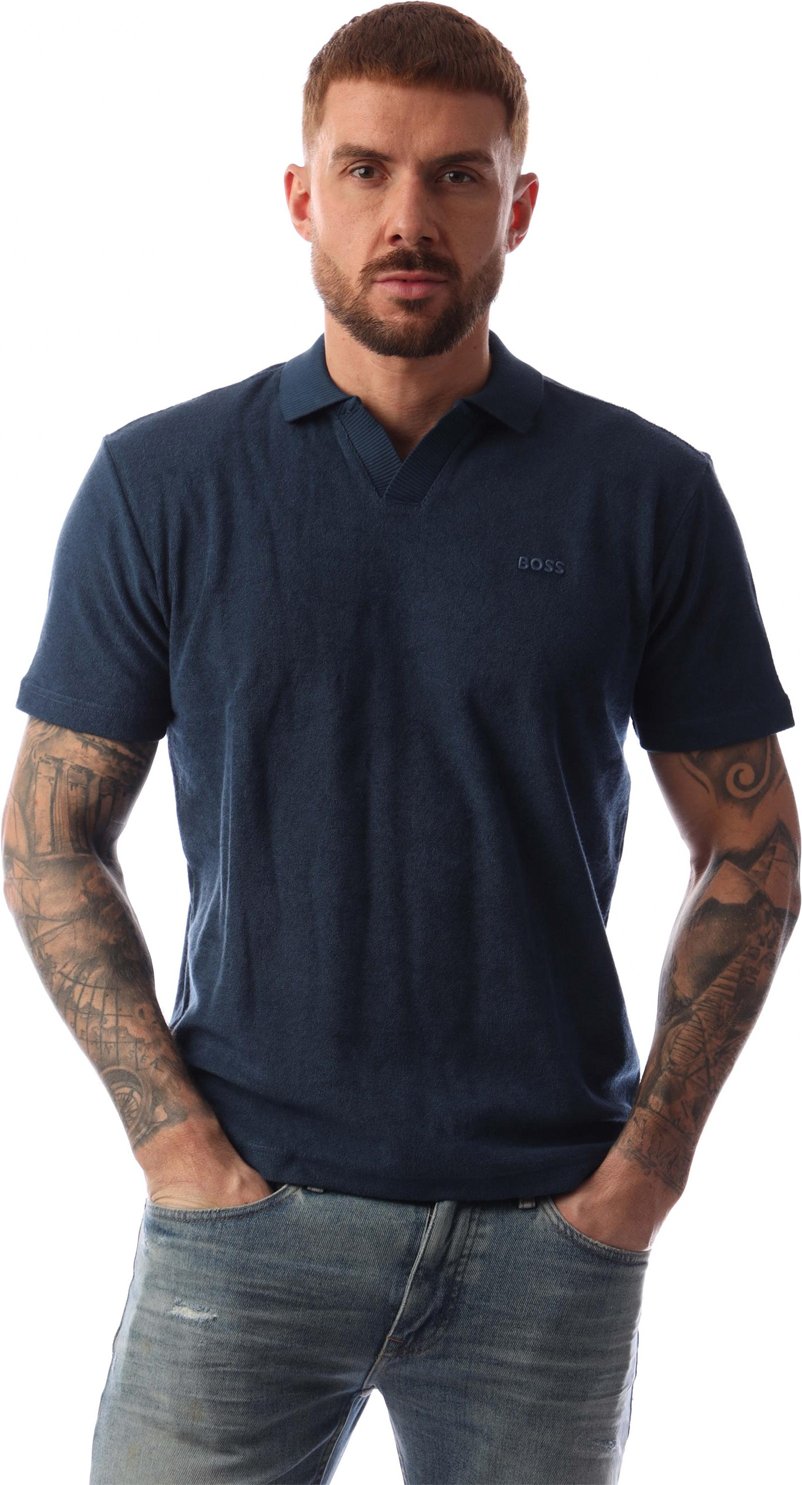 Boss - "Doubletowel" Poloshirt für Herren (Blau)