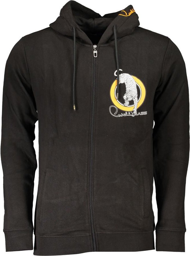 Cavalli Class Schwarzes Baumwoll-Hoodie für Herren