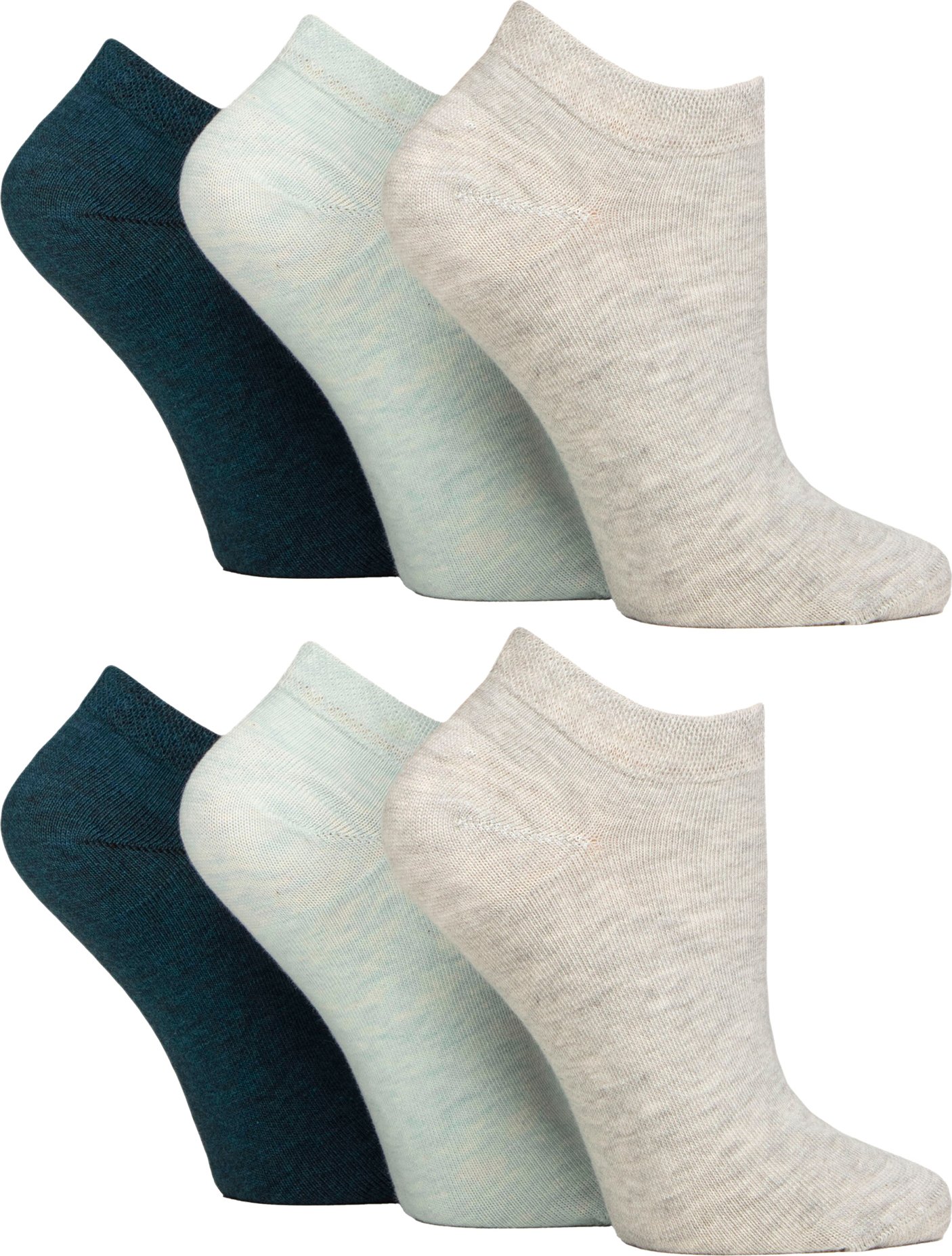 6er-Pack Damen Diabetiker-Trainersocken | Extra breite Socken für geschwollene Füße