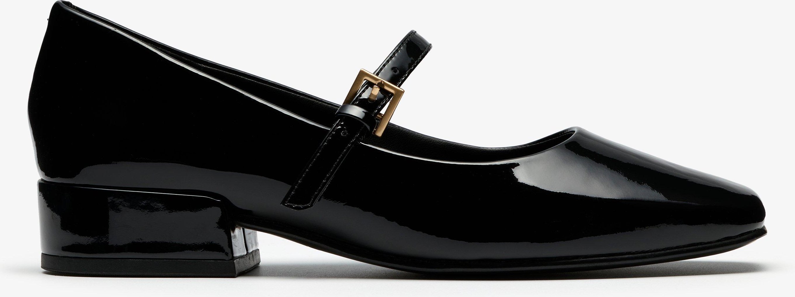 Seren30 Schnalle Schwarze Lackschuhe