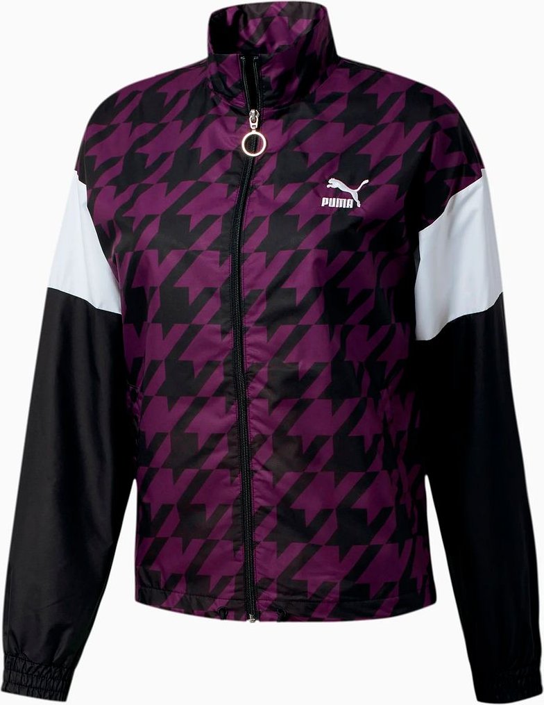 Thumbnail - Puma Langarm Zip Up Womes überall über Druck schwarze Lila Jacke 596735 25