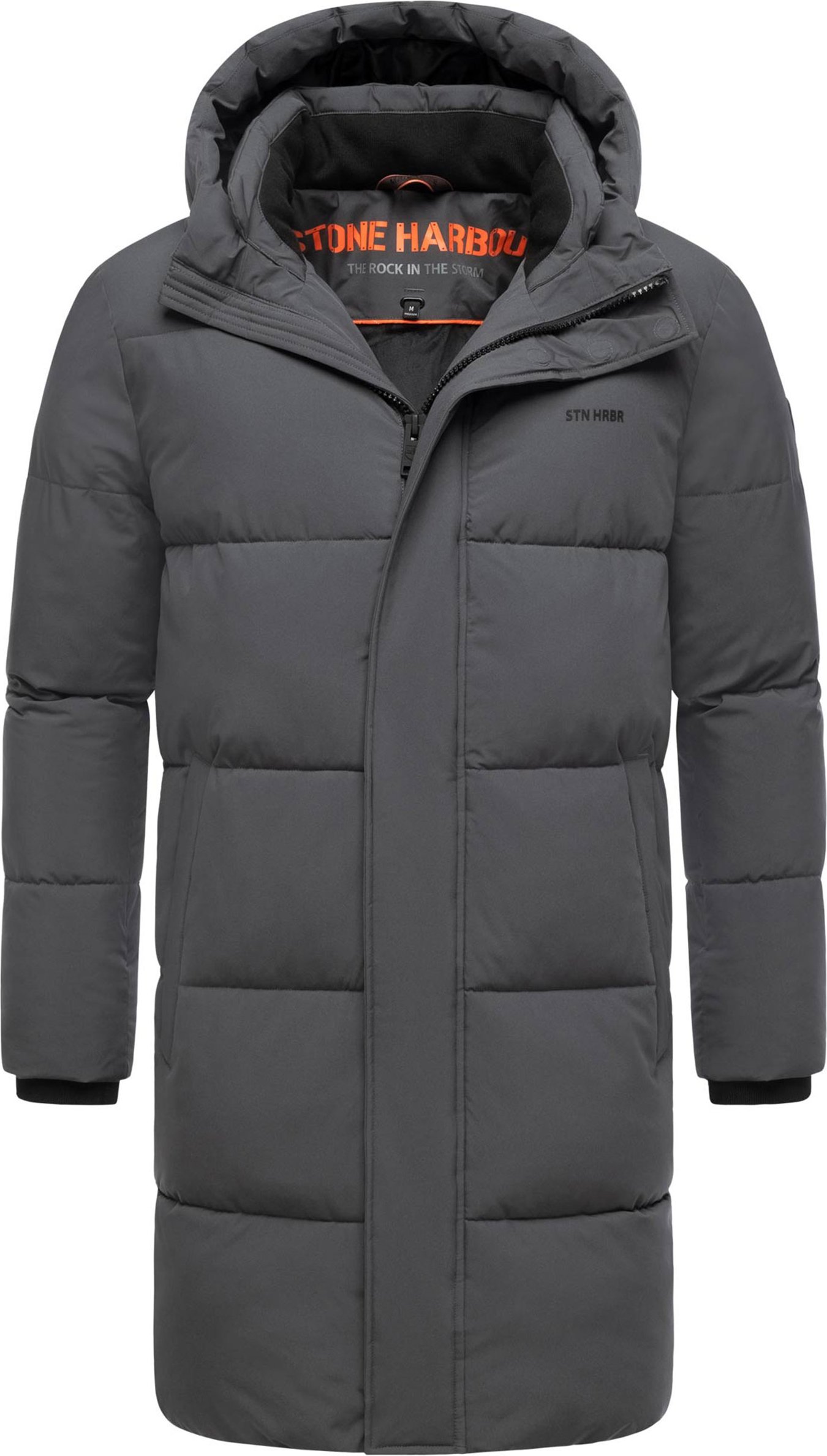 Stone Harbour Herren Steppmantel Hadrieen mit Fleecefutter & Kapuze