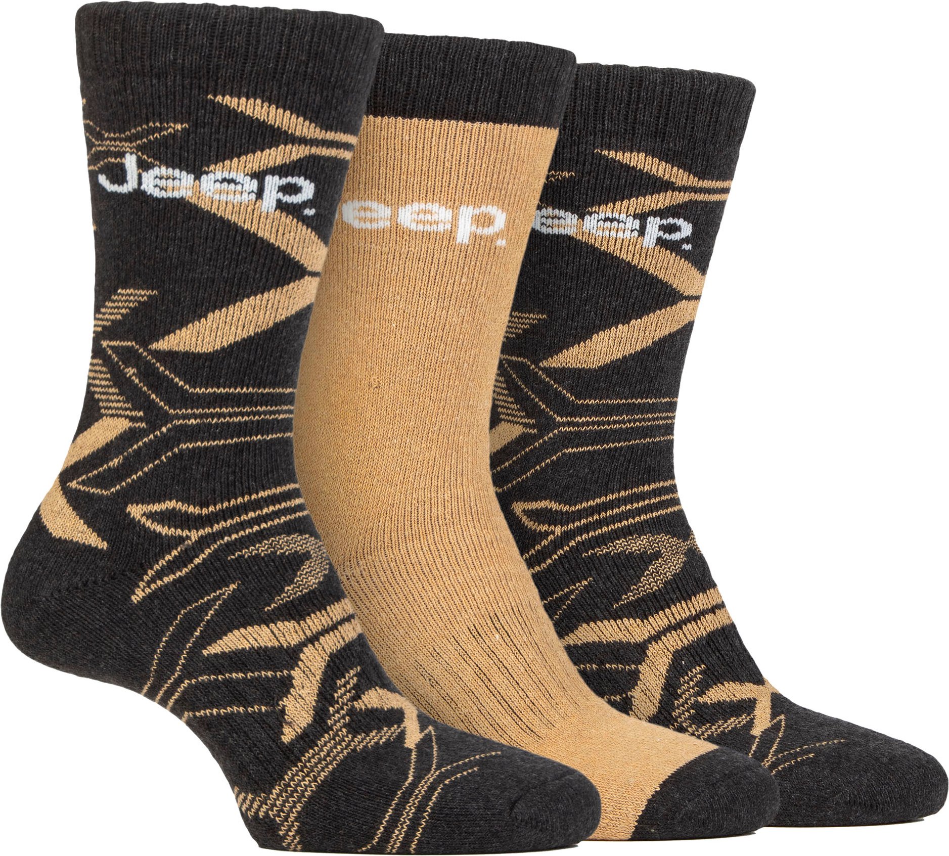 Herren Walking Boot Socken | Jeep | Voll Kissen Anti Blister Camoflauge Socken, gestrickt Recycelt Baumwolle Camo Socken...