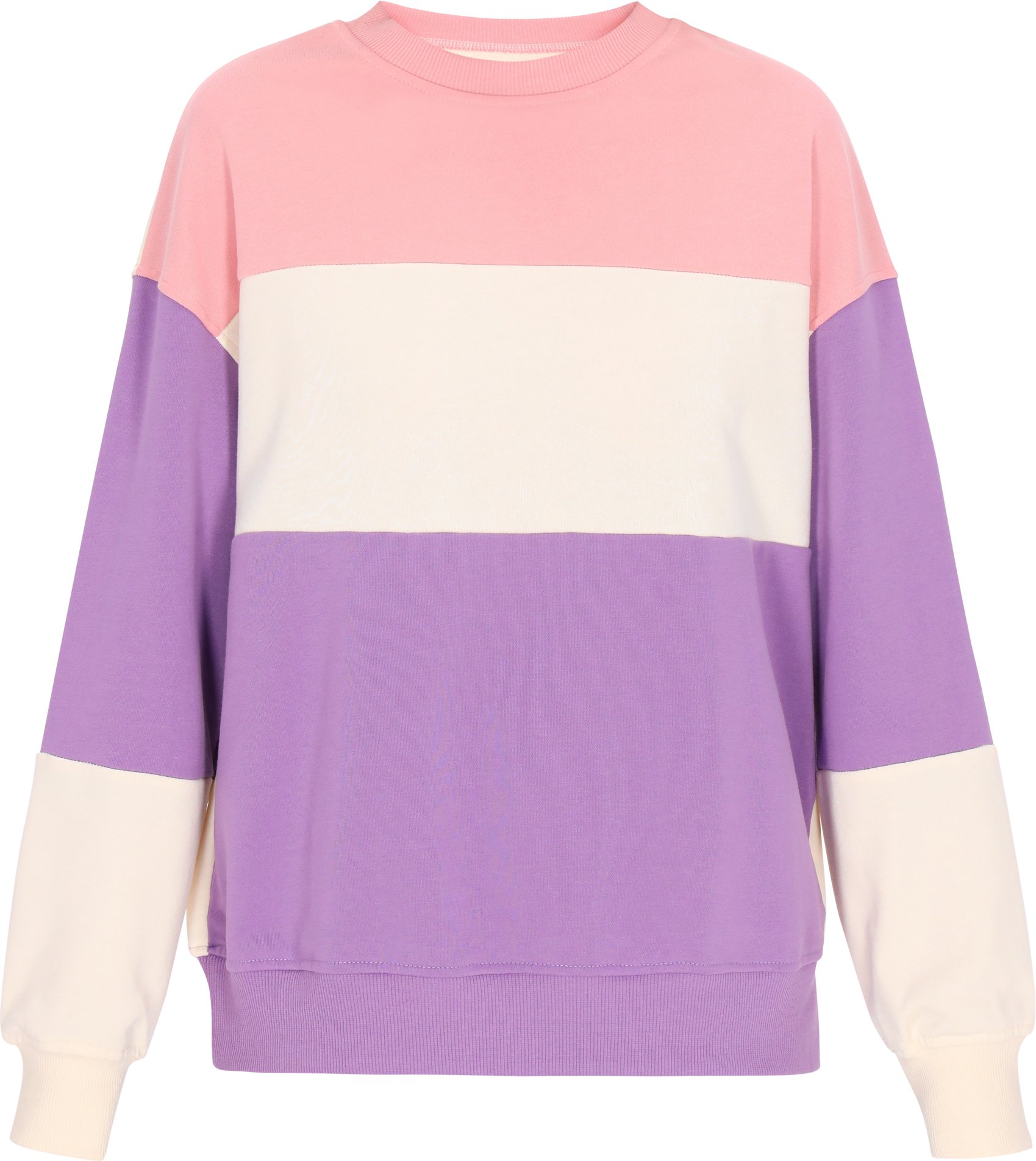 Mymo Sweatshirt Frauen Beige Lila Mehrfarbig