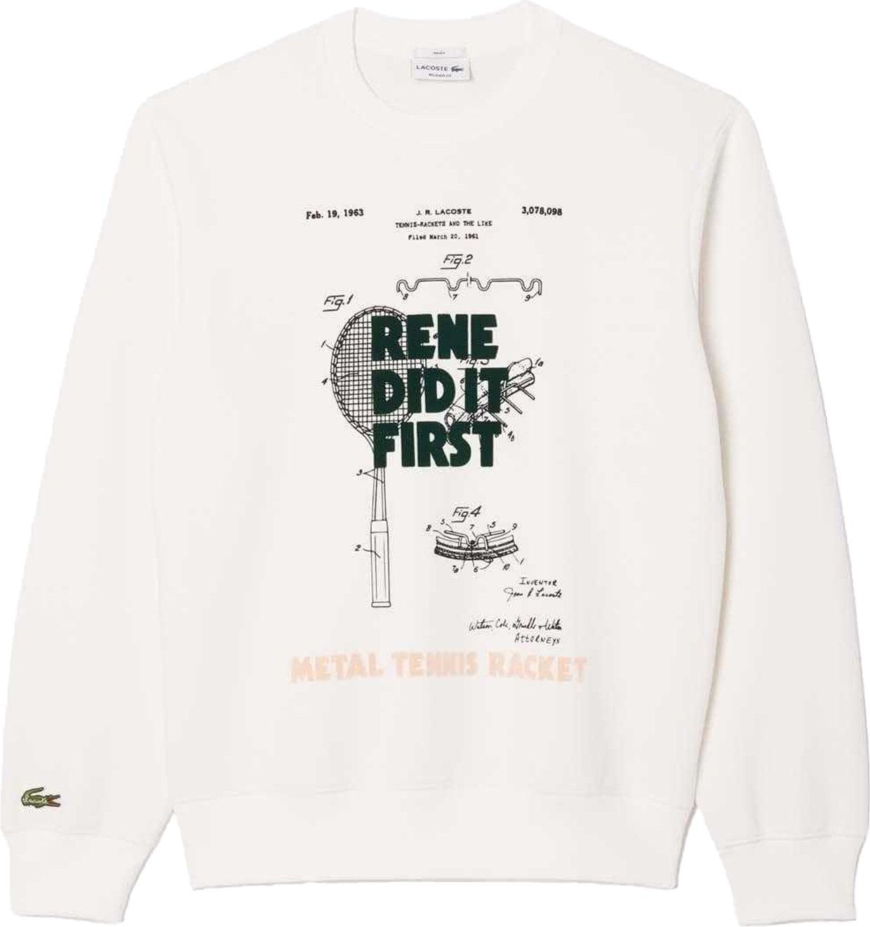 Lacoste - Sweatshirt für Herren/Damen Unisex (Cremefarbe)