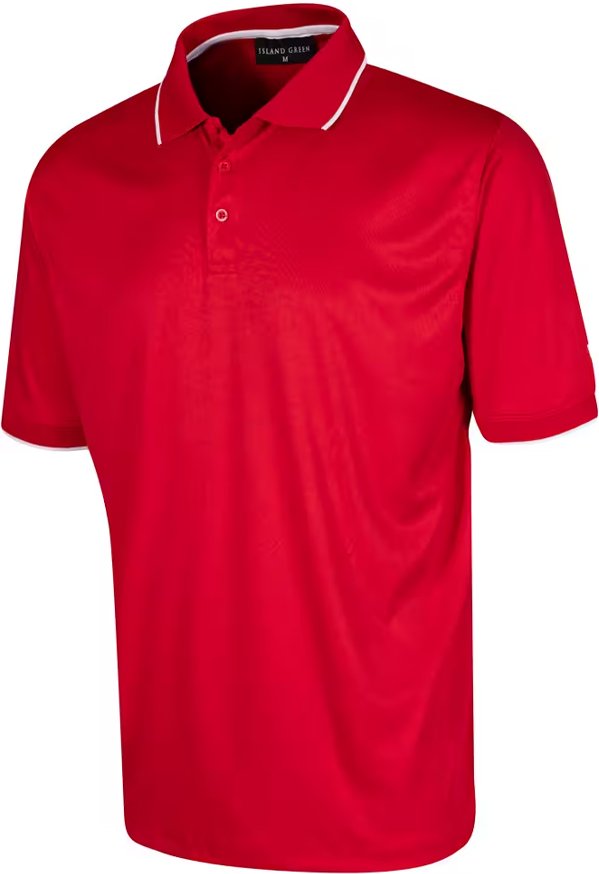 Thumbnail - Island Green - Poloshirt für Herren (Rot)