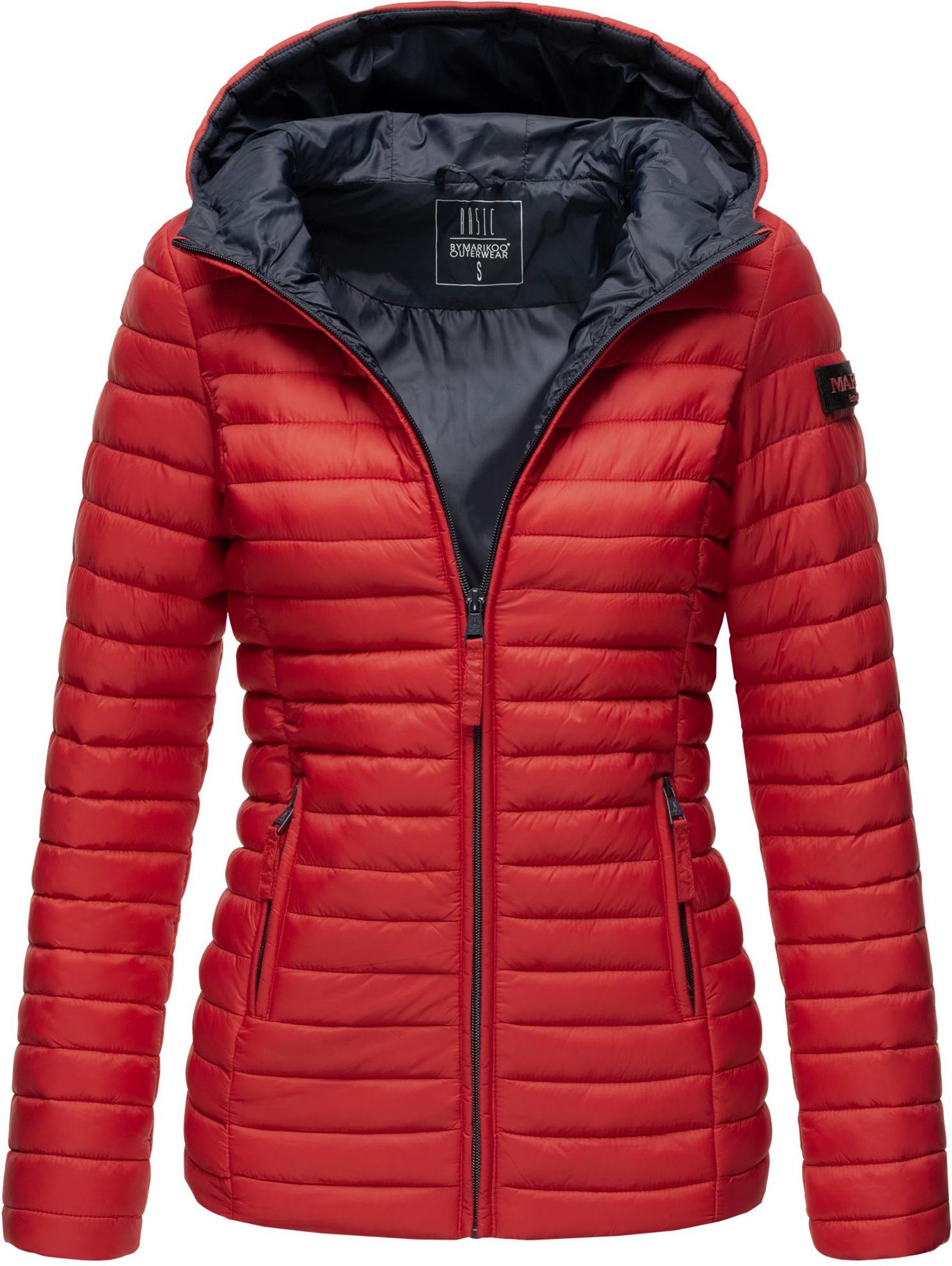 Thumbnail - Marikoo Damen Steppjacke – Asraa, leicht mit Kapuze & Kontrastfutter