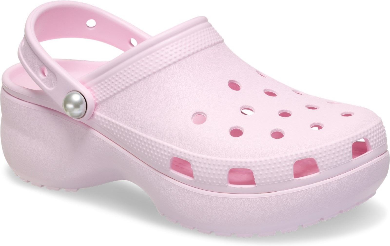 Crocs Classic Platform Damen Pantoletten Aus Rosafarbenem Thermoplast