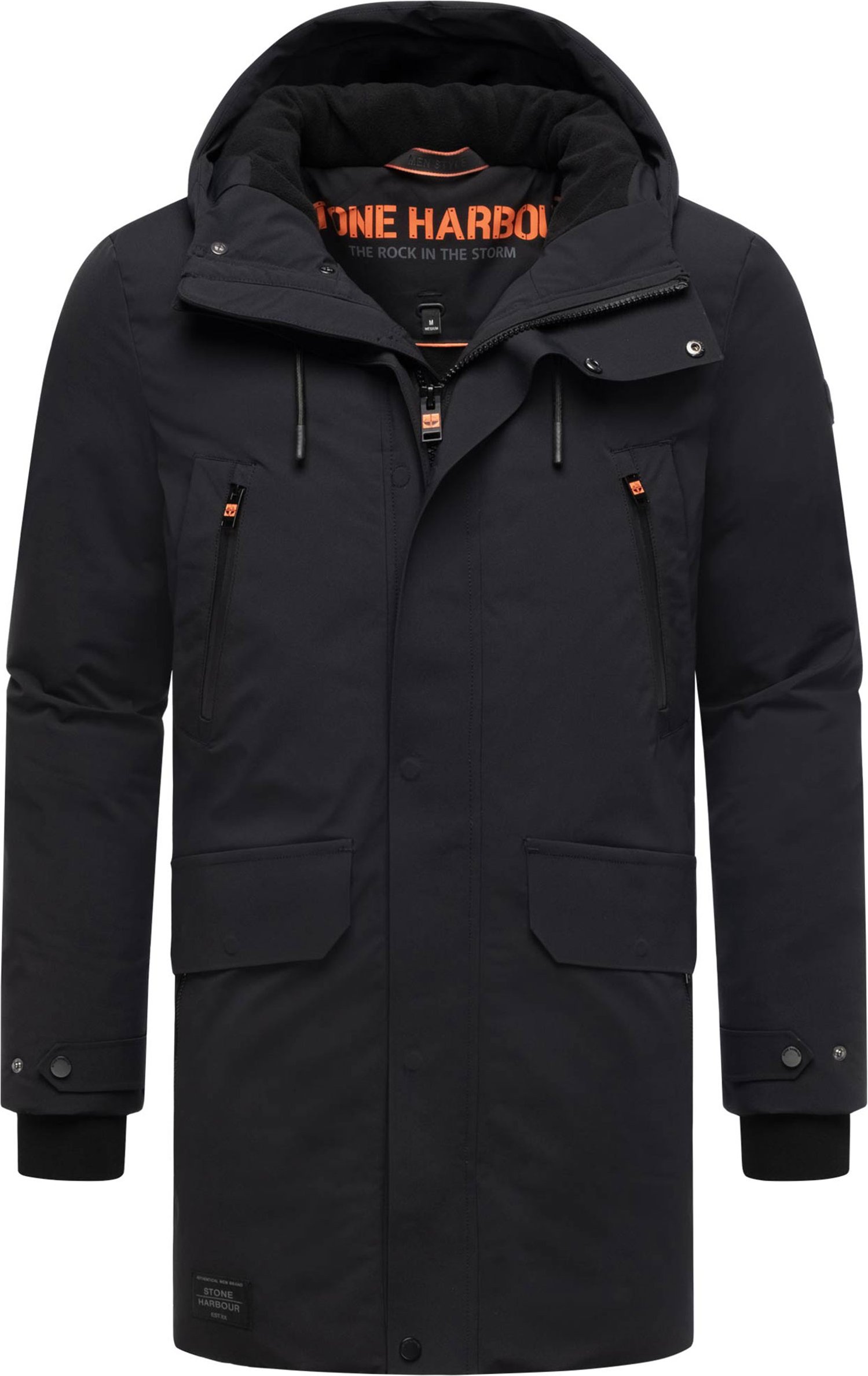 Stone Harbour Herren Winterparka Kitraan mit Magnetverschluss & Fleecefutter