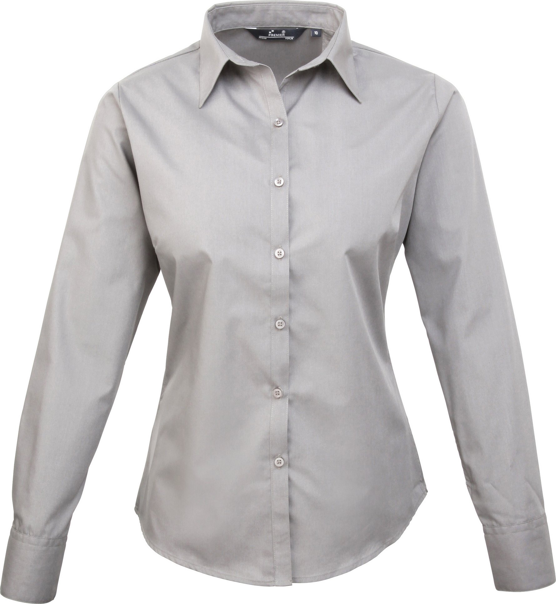 Premier - Bluse für Damen Langärmlig (Silber)