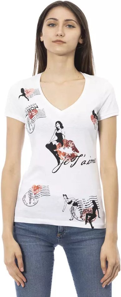 Trussardi Action Weißes Baumwolle Damenoberteil