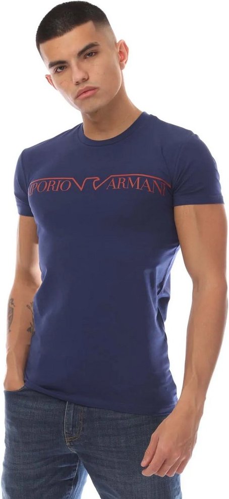 Emporio Armani - T-Shirt Rundhalsausschnitt für Herren (Blau)