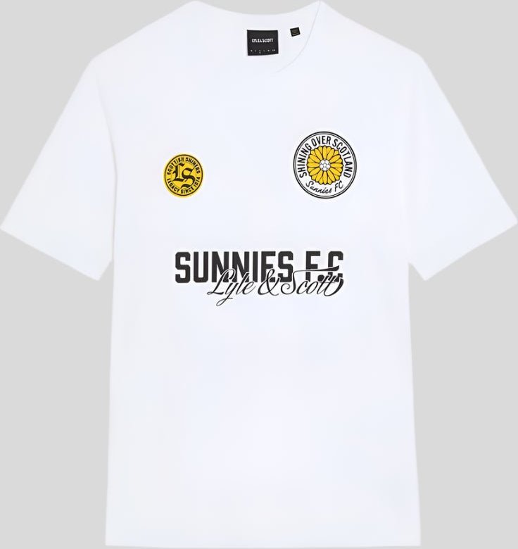 Lyle & Scott Sunnies FC Grafik-T-Shirt – Weiß