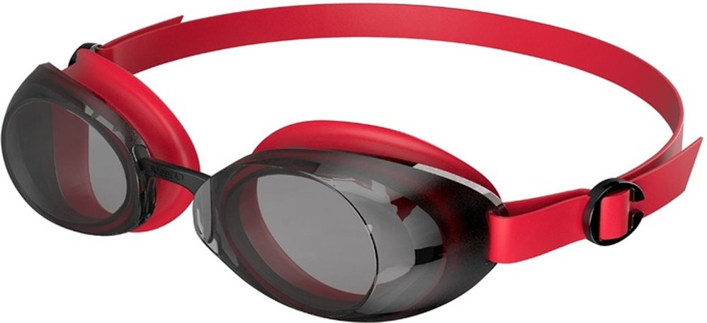 Speedo - "Jet 2.0" Schwimmbrille für Herren/Damen Unisex (Rot/Schwarz/Rauch-Grau)