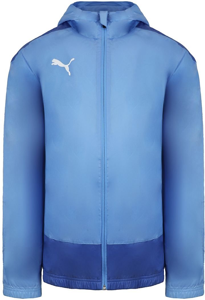 PUMA -Tor Langarm Langarm Zipup Hellblau Herren mit Kapuze -Training Regenjacke 656559 18