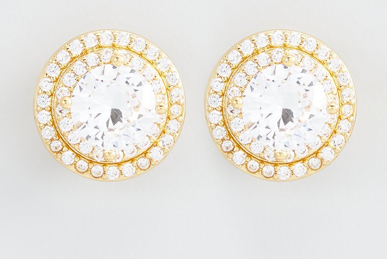 US Polo Assn Jewellery Ohrringe aus Cristal-Gelbgold