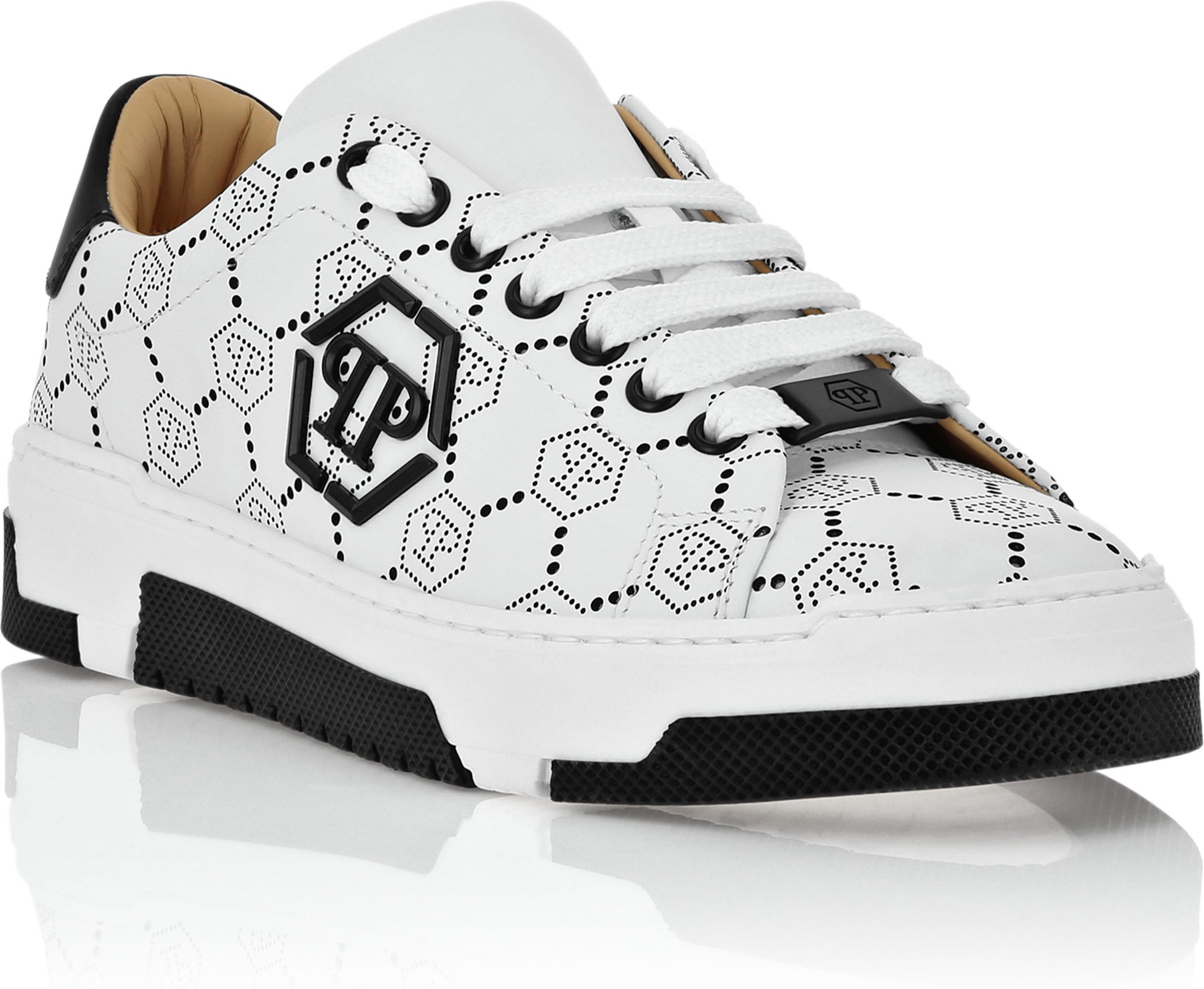 Low Top Leather Skeakers Matte Monogram