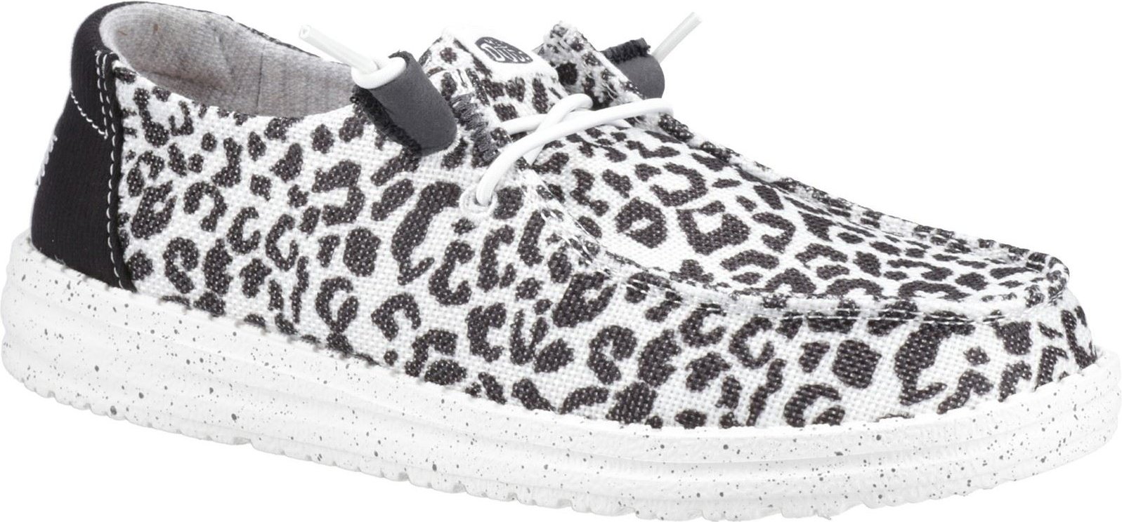 HEYDUDE Wendy Leopard Baumwollmischung Damen Schwarz/Grau Loafers