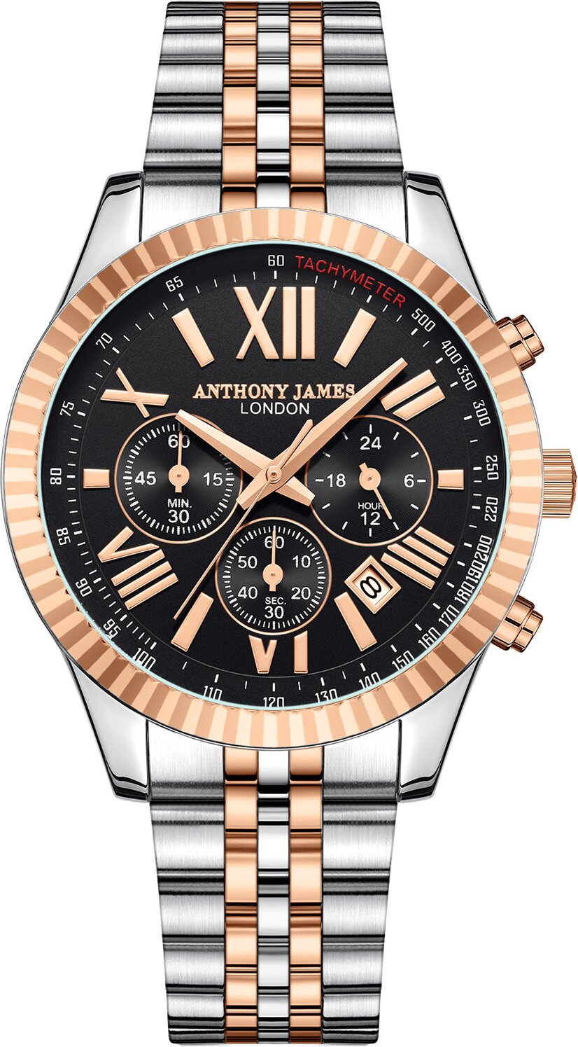 Hand Assembled Anthony James Limited Edition Chrono Sports Automatic Two Tone - 5 Jahre Garantie