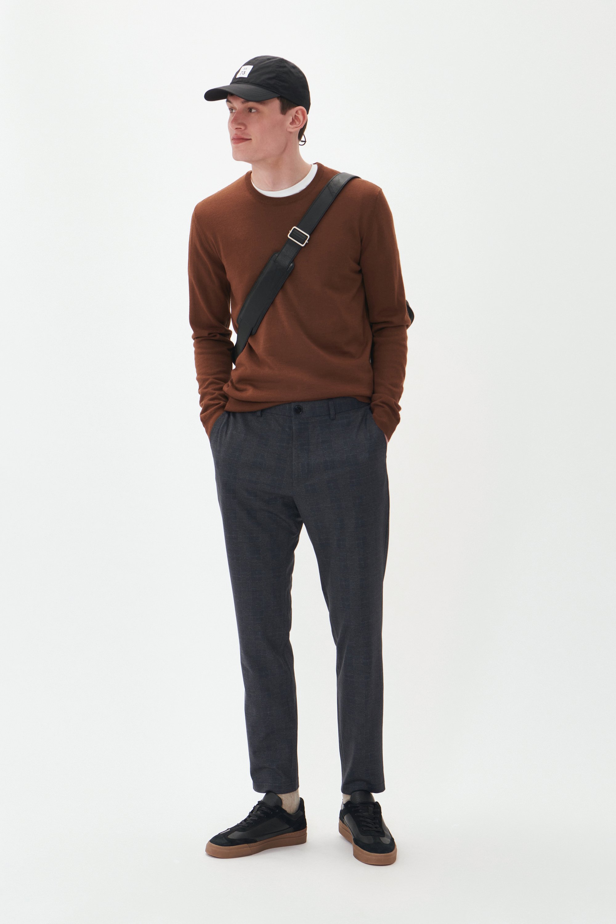 Casual Hose Gerade Passform navy blue