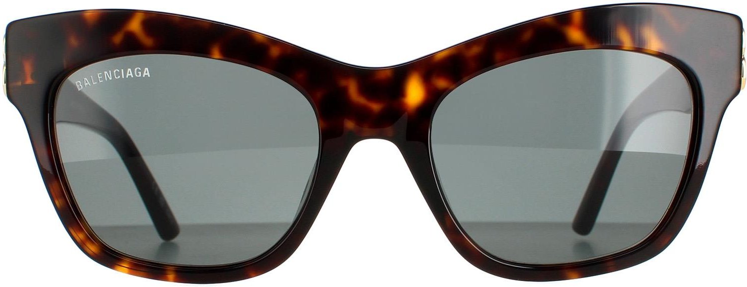 Balenciaga Cat Eye Damen Dunkel Havanna und Gold Grün Grau BB0132S