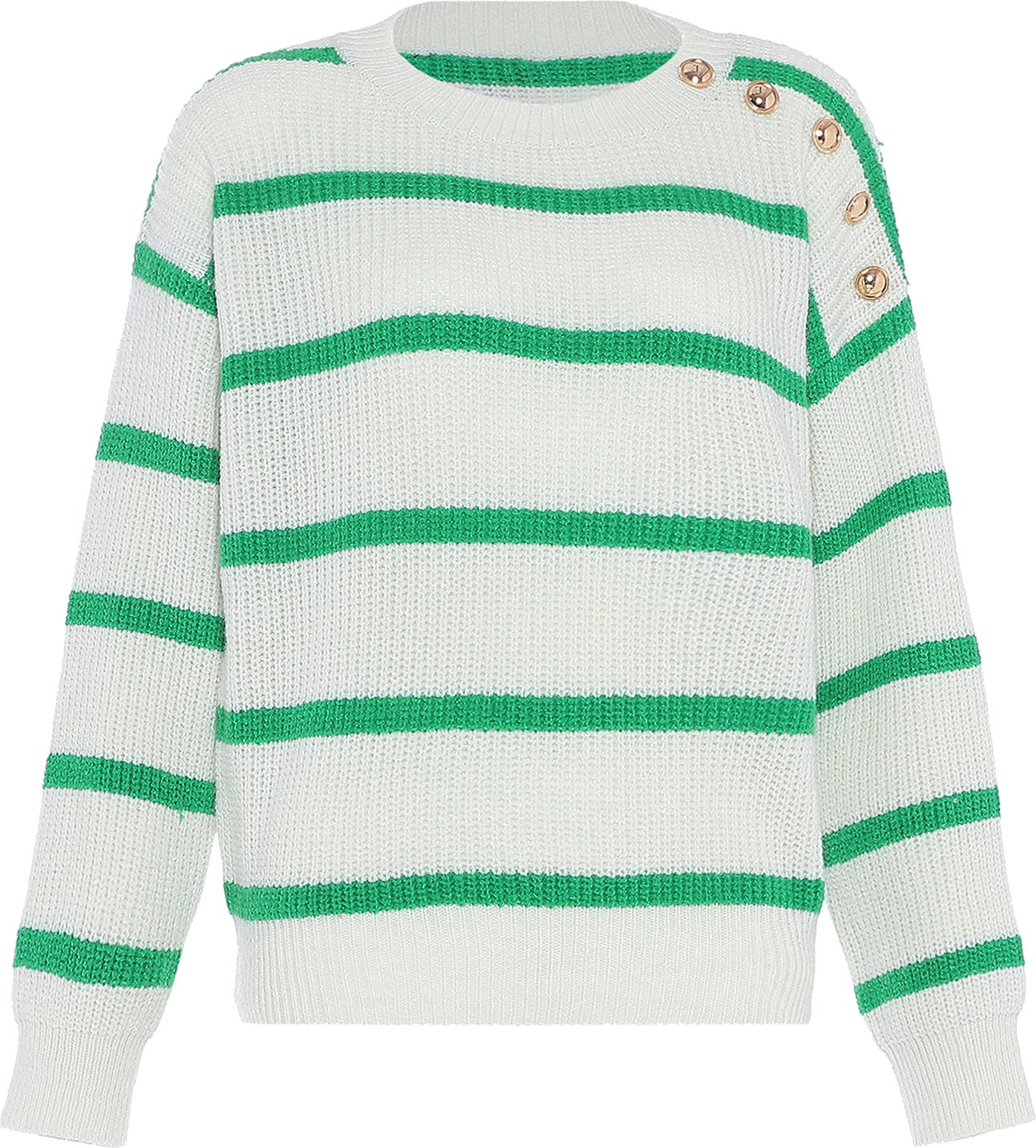 Thumbnail - Faina Zur Seite fahren Damen Wollweiss Grün