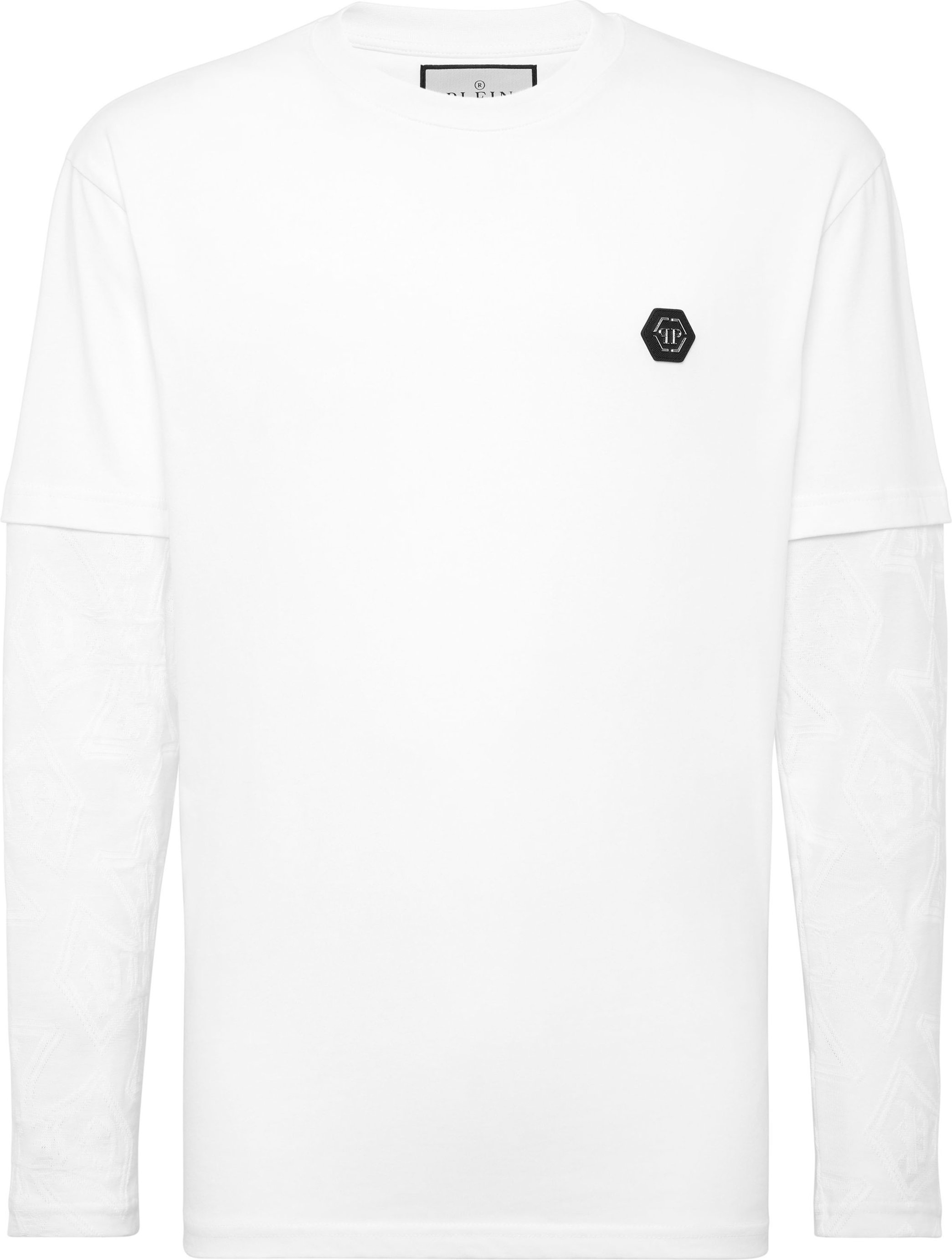Double-Sleeved Longsleeve T-Shirt Jacquard Crest