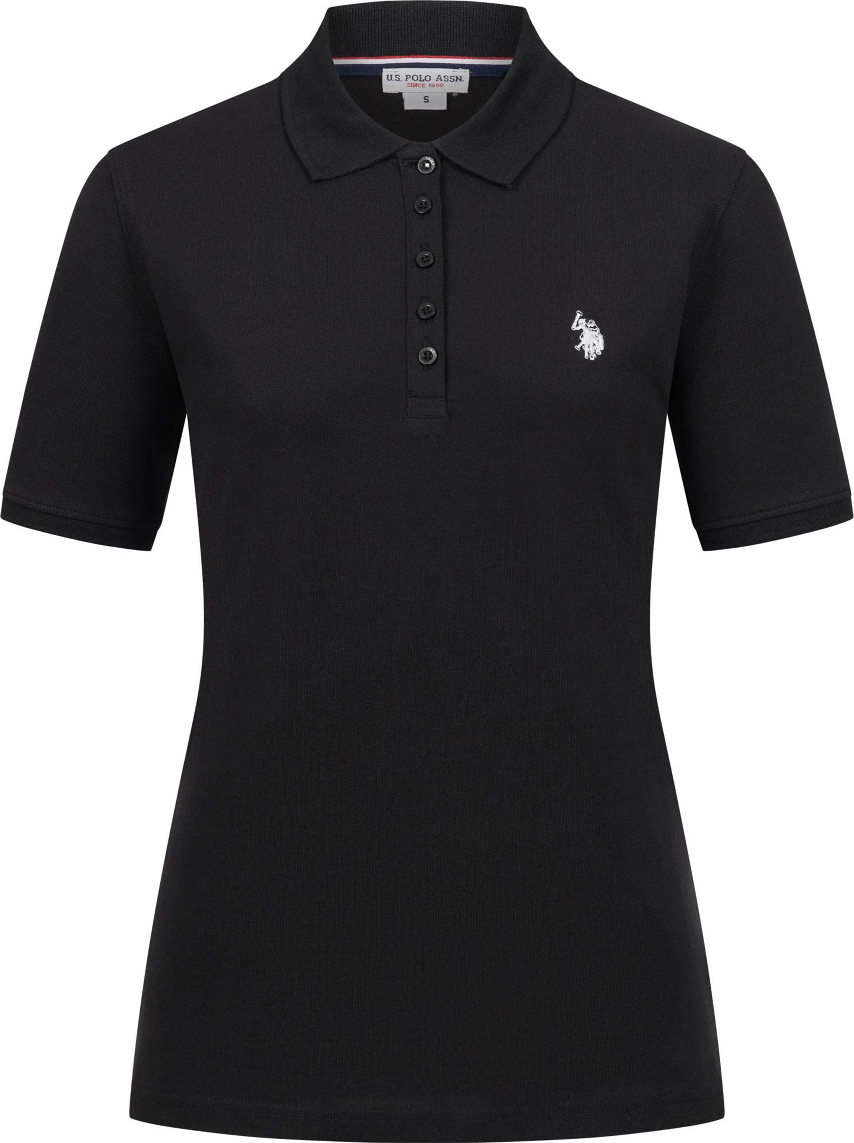 U.S. POLO ASSN. Damen Poloshirt kurzarm aus Baumwoll-Elasthan