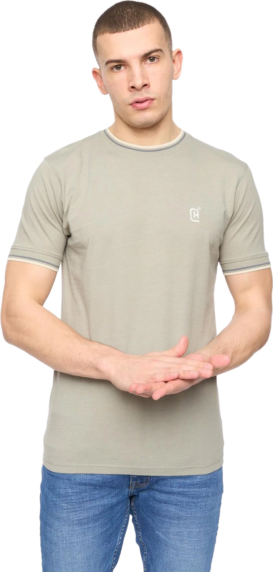 Crosshatch Herren Deuxtip T-Shirt (Shadow Marl)