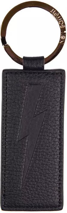 Neil Barrett Blauer Leder Herren-Schlüsselanhänger