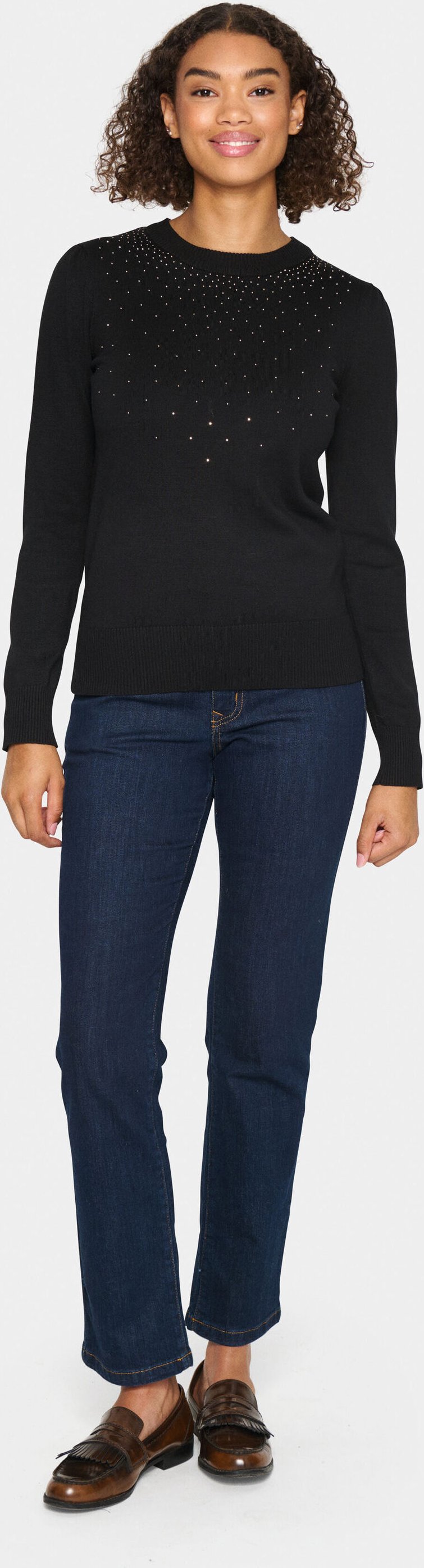 Strickpullover Gerade Passform black