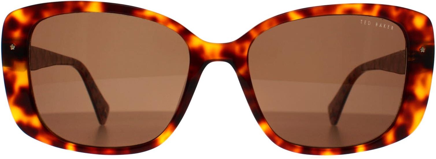 Ted Baker TB1740 Penelope 100 Schildpatt Sonnenbrille mit Blumenmuster braun